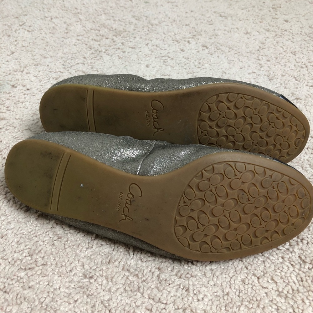 Coach Marsi Pewter/Silver Ballet Flats Sz 7 - Picture 6 of 6